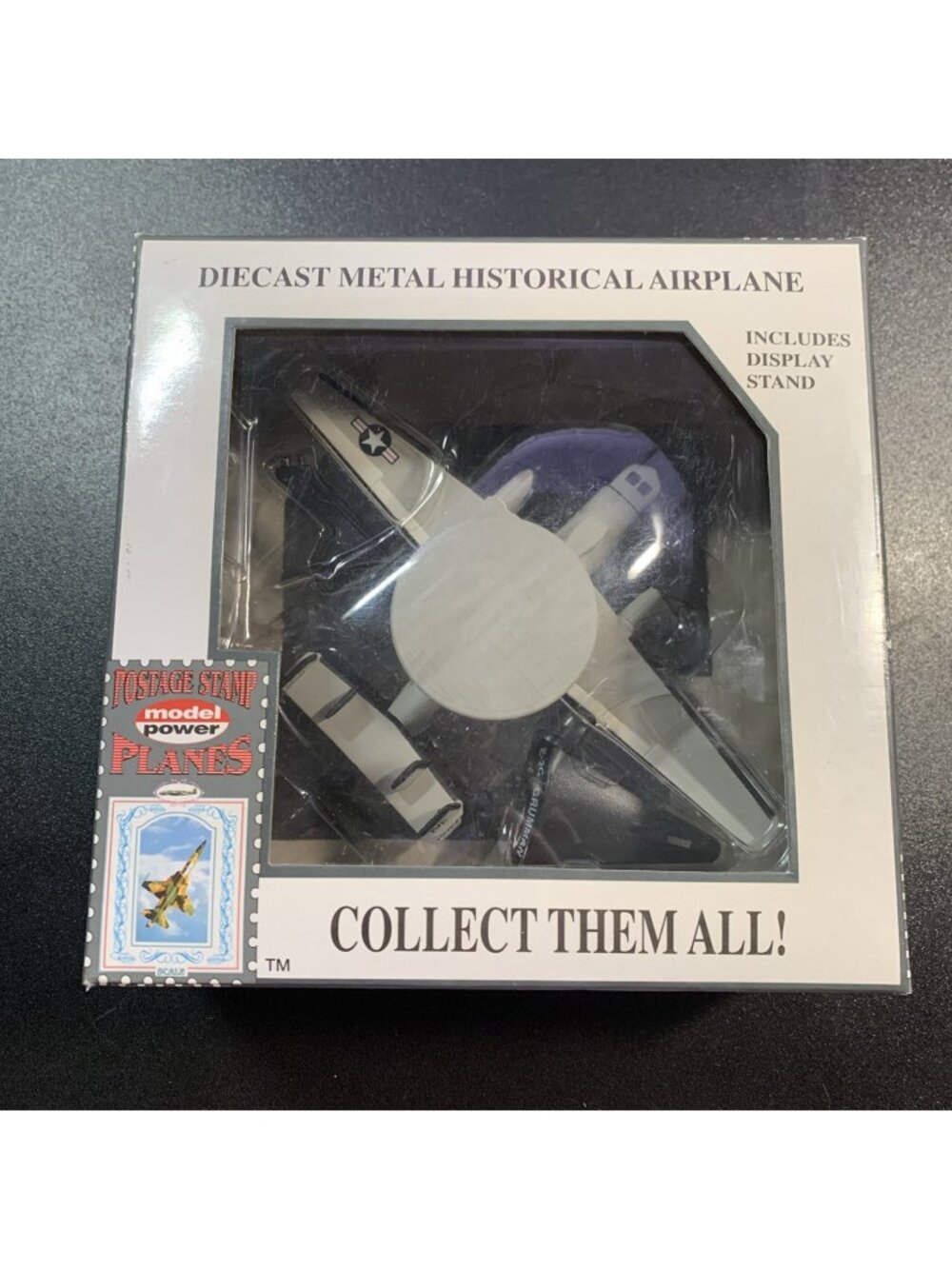 Model Power 5379 Grumman E-2 Hawkeye 1:100 Diecast Postage Stamp Plane NIB Vtg